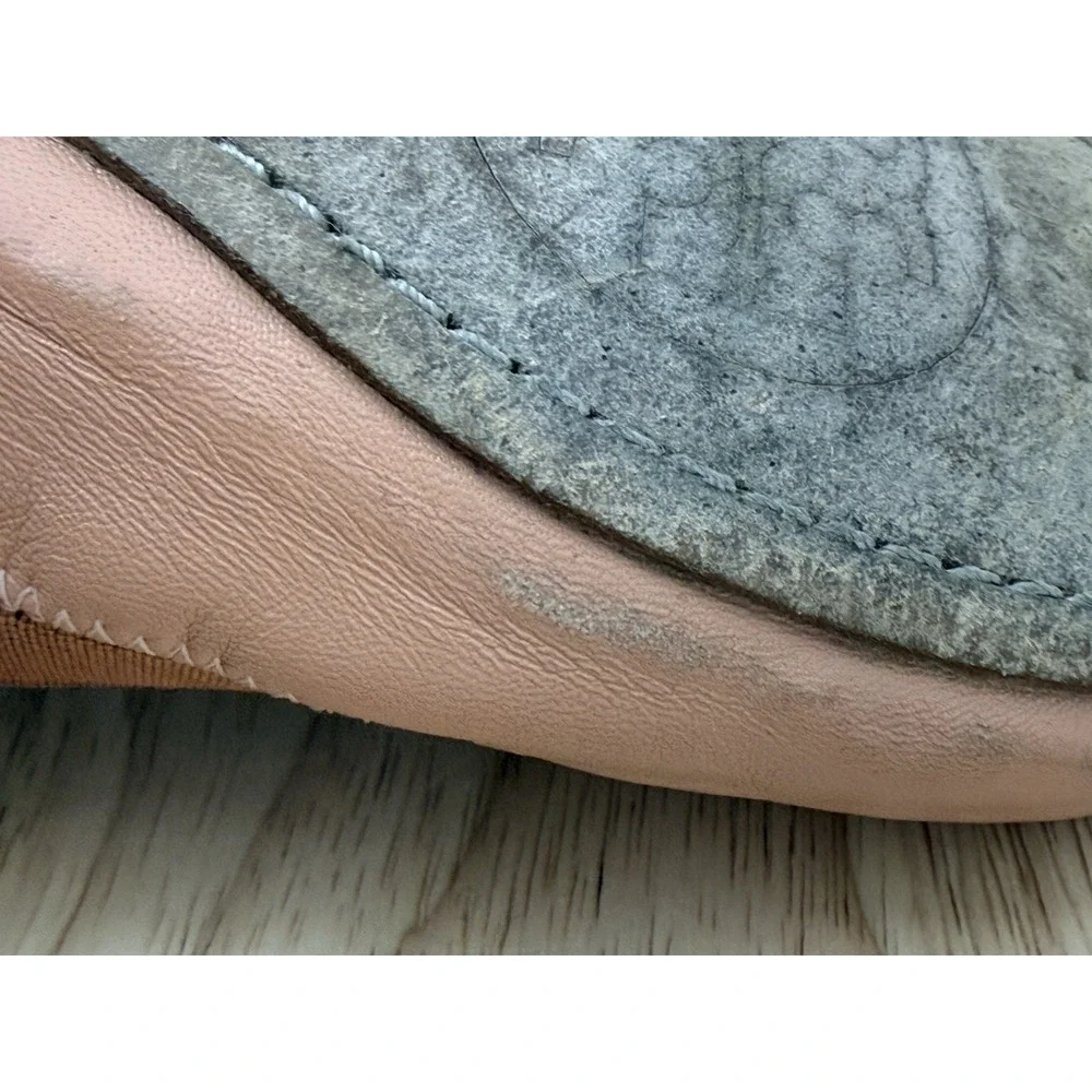 Tory Burch Women's Pale Pink Caroline Ballet Flat Shoes 8 M Logo Designer #9 - Picture 14 of 15